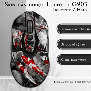 Skin dán chuột Logitech G903 mẫu Cá chép Koi Nhật Bản CHR018