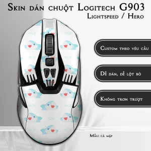 Skin dán chuột Logitech G903 mẫu cá mập
