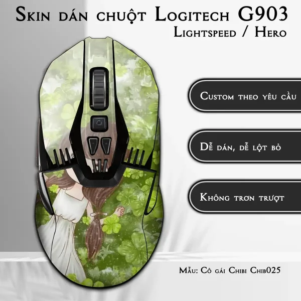 Skin dán chuột Logitech G903 mẫu Cô gái Chibi Chib025