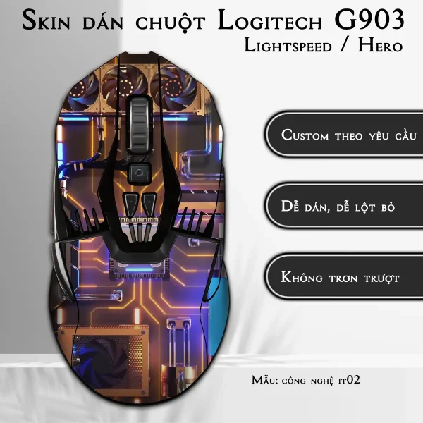 Skin dán chuột Logitech G903 mẫu công nghệ it02