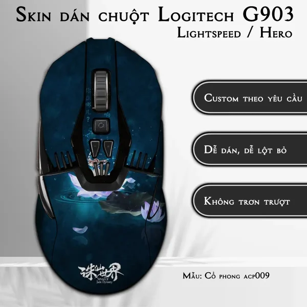 Skin dán chuột Logitech G903 mẫu Cổ phong acp009