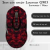 Skin dán chuột Logitech G903 mẫu da rắn đỏ Skin dán chuột Logitech G903 mẫu da rắn đỏ