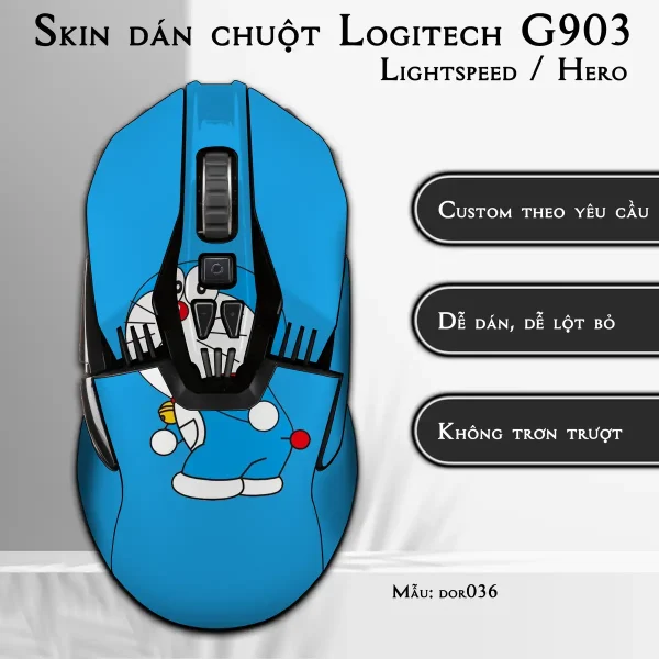 Skin dán chuột Logitech G903 mẫu dor036