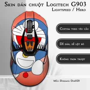 Skin dán chuột Logitech G903 mẫu Doremon Dor020