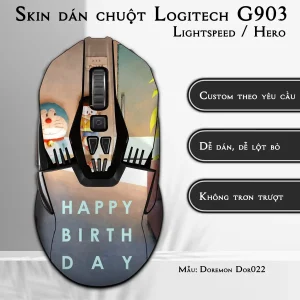 Skin dán chuột Logitech G903 mẫu Doremon Dor022