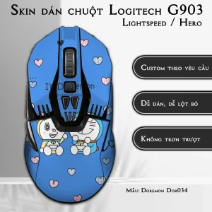 Skin dán chuột Logitech G903 mẫu Doremon Dor034
