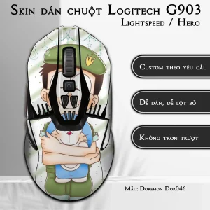 Skin dán chuột Logitech G903 mẫu Doremon Dor046