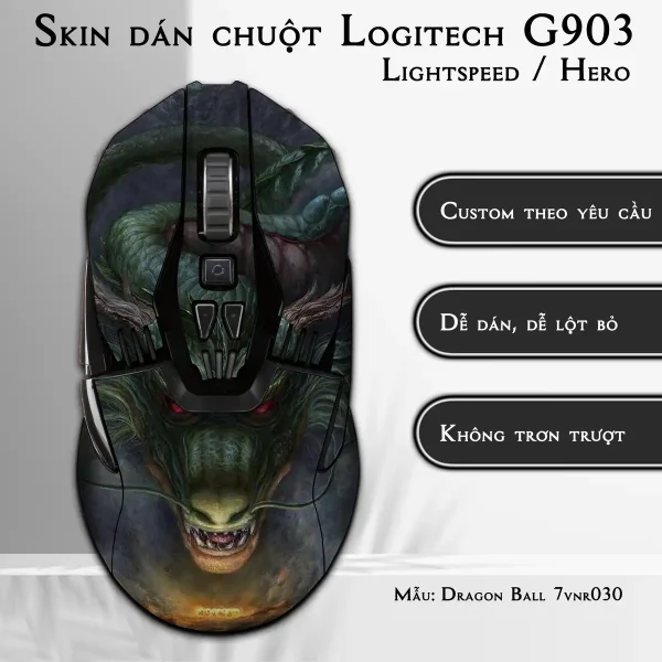 Skin dán chuột Logitech G903 mẫu Dragon Ball 7vnr030