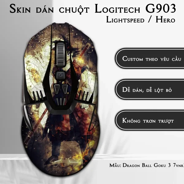 Skin dán chuột Logitech G903 mẫu Dragon Ball Goku 3 7vnr72