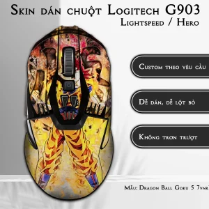 Skin dán chuột Logitech G903 mẫu Dragon Ball Goku 5 7vnr74