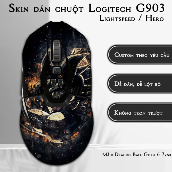 Skin dán chuột Logitech G903 mẫu Dragon Ball Goku 6 7vnr75