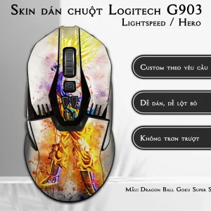 Skin dán chuột Logitech G903 mẫu Dragon Ball Goku Super Saiyan 5 7vnr81