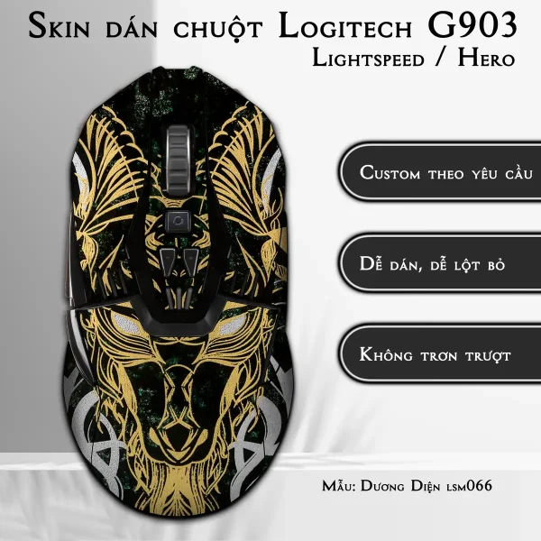 Skin dán chuột Logitech G903 mẫu Dương Diện lsm066