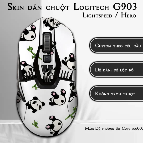 Skin dán chuột Logitech G903 mẫu Dễ thương So Cute scu003