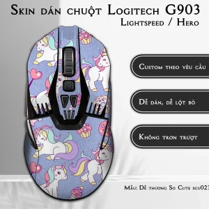 Skin dán chuột Logitech G903 mẫu Dễ thương So Cute scu023