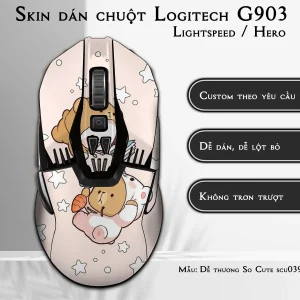 Skin dán chuột Logitech G903 mẫu Dễ thương So Cute scu039