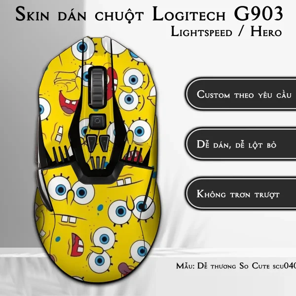 Skin dán chuột Logitech G903 mẫu Dễ thương So Cute scu040