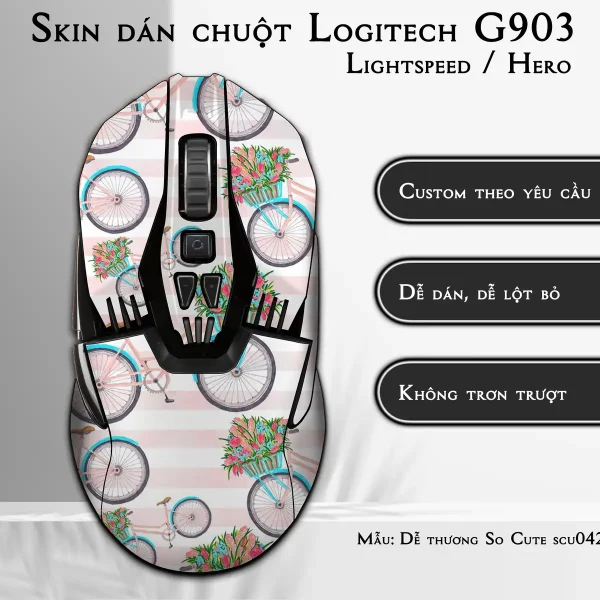 Skin dán chuột Logitech G903 mẫu Dễ thương So Cute scu042