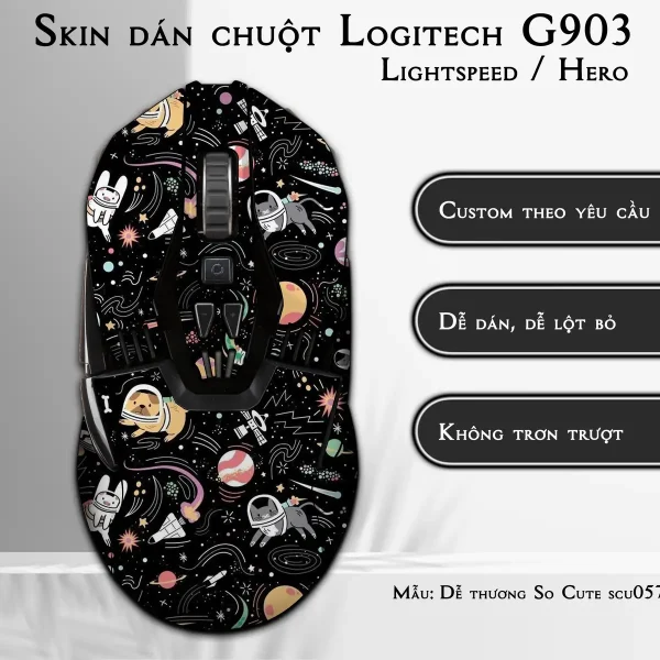 Skin dán chuột Logitech G903 mẫu Dễ thương So Cute scu057