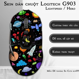 Skin dán chuột Logitech G903 mẫu Dễ thương So Cute scu059