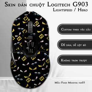 Skin dán chuột Logitech G903 mẫu Fendi Monster fen03