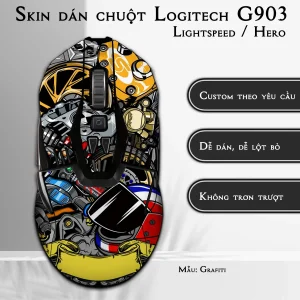 Skin dán chuột Logitech G903 mẫu Grafiti