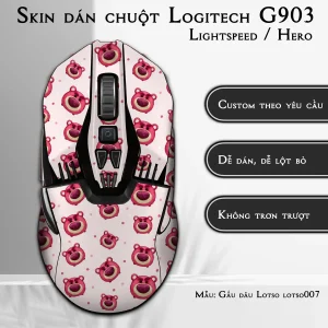 Skin dán chuột Logitech G903 mẫu Gấu dâu Lotso lotso007