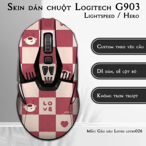 Skin dán chuột Logitech G903 mẫu Gấu dâu Lotso lotso026