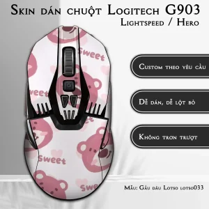Skin dán chuột Logitech G903 mẫu Gấu dâu Lotso lotso033