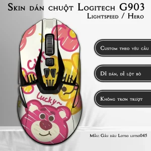 Skin dán chuột Logitech G903 mẫu Gấu dâu Lotso lotso045