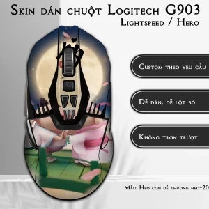 Skin dán chuột Logitech G903 mẫu Heo con dễ thương heo-204