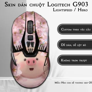 Skin dán chuột Logitech G903 mẫu Heo con dễ thương heo-205
