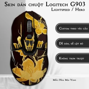 Skin dán chuột Logitech G903 mẫu Hoa Mai Vàng