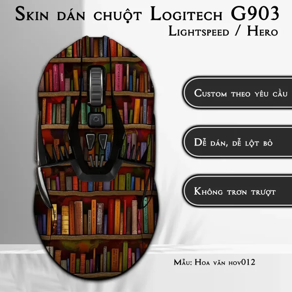 Skin dán chuột Logitech G903 mẫu Hoa văn hov012
