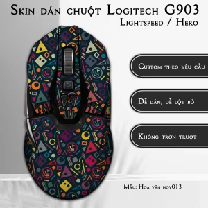 Skin dán chuột Logitech G903 mẫu Hoa văn hov013