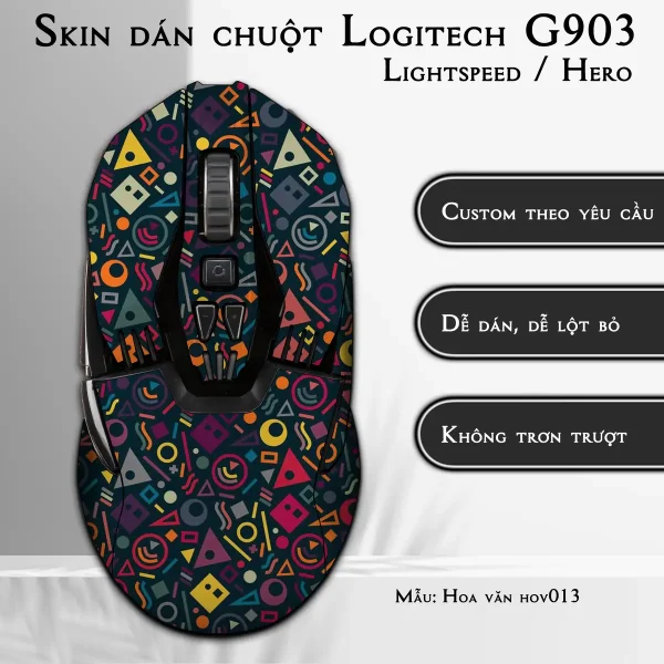 Skin dán chuột Logitech G903 mẫu Hoa văn hov013