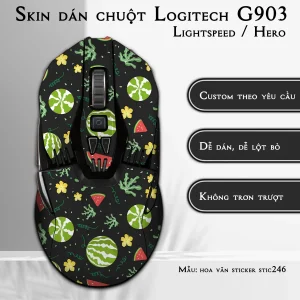 Skin dán chuột Logitech G903 mẫu hoa văn sticker stic246