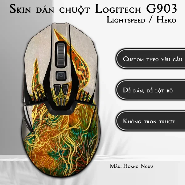 Skin dán chuột Logitech G903 mẫu Hoàng Ngưu