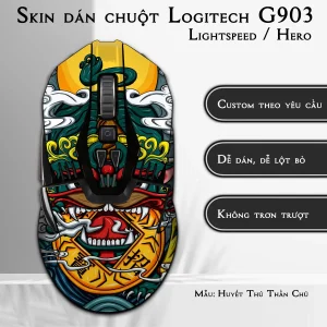 Skin dán chuột Logitech G903 mẫu Huyết Thú Thần Chú