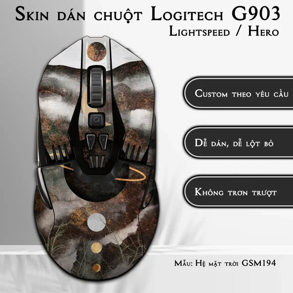 Skin dán chuột Logitech G903 mẫu Hệ mặt trời GSM194