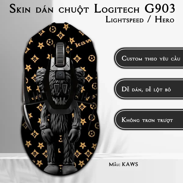 Skin dán chuột Logitech G903 mẫu KAWS