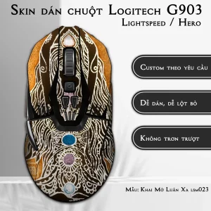 Skin dán chuột Logitech G903 mẫu Khai Mở Luân Xa lsm023