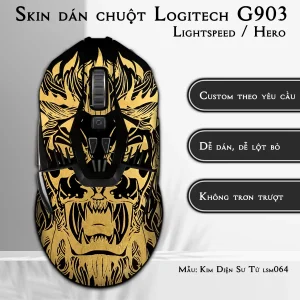 Skin dán chuột Logitech G903 mẫu Kim Diện Sư Tử lsm064