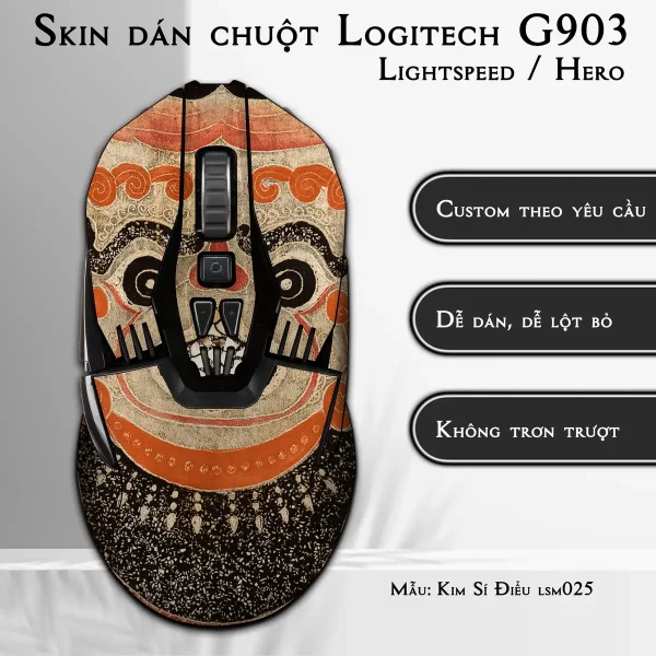 Skin dán chuột Logitech G903 mẫu Kim Sí Điểu lsm025