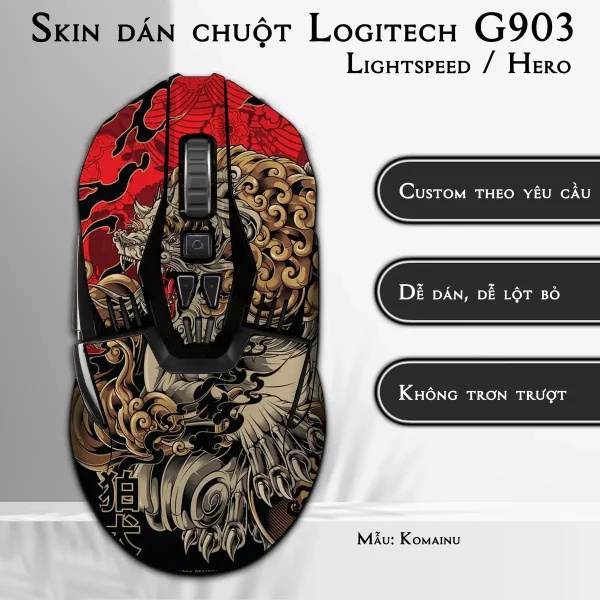 Skin dán chuột Logitech G903 mẫu Komainu