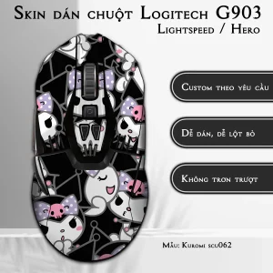 Skin dán chuột Logitech G903 mẫu Kuromi scu062