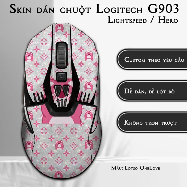 Skin dán chuột Logitech G903 mẫu Lotso OneLove