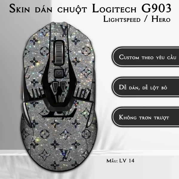 Skin dán chuột Logitech G903 mẫu LV 14
