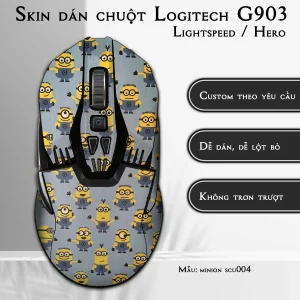 Skin dán chuột Logitech G903 mẫu minion scu004