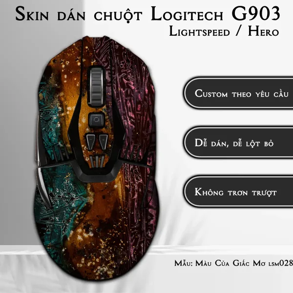 Skin dán chuột Logitech G903 mẫu Màu Của Giấc Mơ lsm028